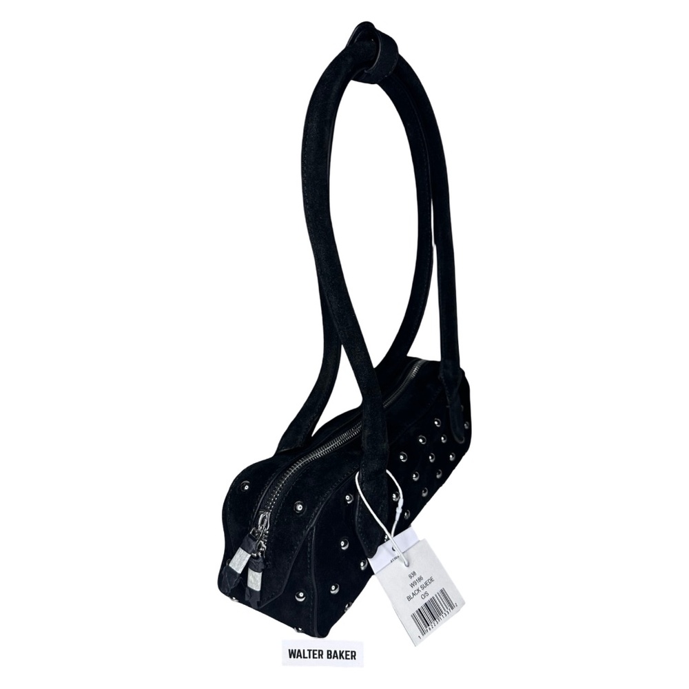 Walter Baker Suede black Shoulder bag with stud accents